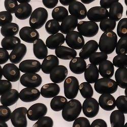 Perles en verre forme de petite goutte Ø5mm couleur noir opaque (x 10)