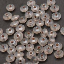 Perles en verre forme soucoupes Ø8mm couleur transparent brillant (x 10)