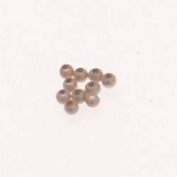 Perles magiques rondes Ø4mm couleur Crème (x 10)