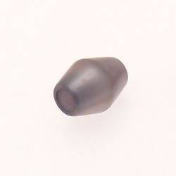 Perle résine forme toupie 17x22mm couleur gris (x 1)