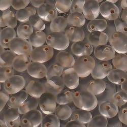 Perles en verre forme de petite goutte Ø5mm couleur transparent (x 10)