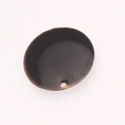 Pastille en métal Ø20mm couverte d'une résine couleur noir (x 1)