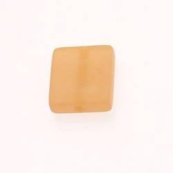 Perle en résine carré 18x18mm couleur jaune mat (x 1)