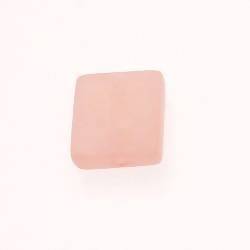 Perle en résine carré 18x18mm couleur rose mat (x 1)