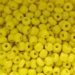 Perles de Rocaille 4mm jaune opaque (x 20g)