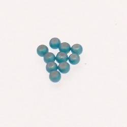 Perles magiques rondes Ø4mm couleur Bleu Turquoise (x 10)