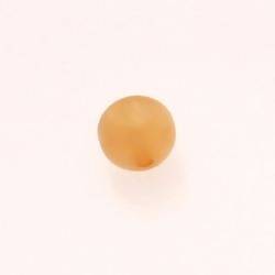 Perle ronde en résine Ø12mm couleur jaune brillant (x 1)