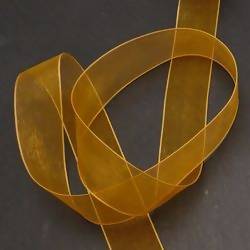 Ruban Organza 25mm couleur jaune (x 1m)