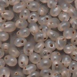 Perles en verre forme de petite goutte Ø5mm couleur transparent brillant (x 10)