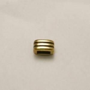 Perle passe-cuir en métal forme de bague 5mm couleur vieil or (x 1)