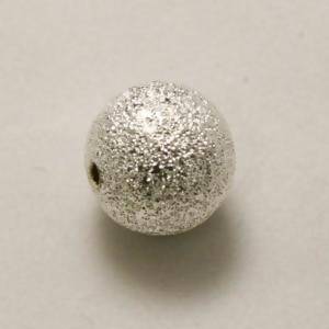 Perles en laiton strass paillette 10mm argentée (x 1)