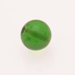 Perle ronde en verre Ø18mm couleur vert olive transparent (x 1)