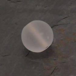 Perle ronde en verre Ø18mm couleur transparent givré (x 1)