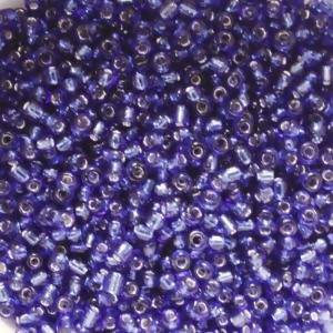 Perles de Rocaille 2mm ronde bleu marine brillant trou argenté (x 20g)