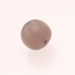 Perle ronde en résine Ø20mm couleur gris brillant (x 1)