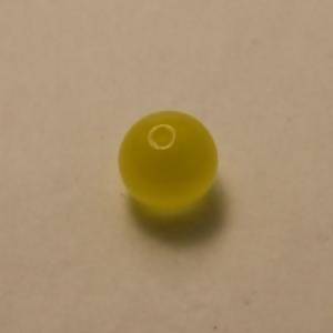 Perles en cristal AAA ronde oeil de chat 10mm couleur jaune (x 1)