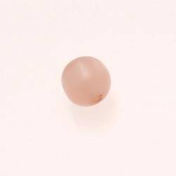 Perle ronde en résine Ø12mm couleur rose brillant (x 1)