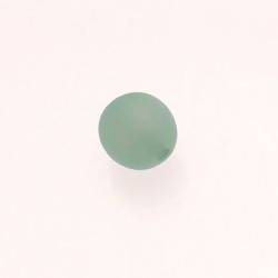 Perle ronde en résine Ø12mm couleur vert d'eau mat (x 1)