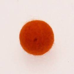 Perles en laine ronde Ø20mm couleur orange (x 1)