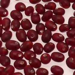 Perles en verre forme de petite goutte Ø5mm couleur rubis transparent (x 10)
