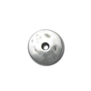 Perle en métal bosselée forme rondelle Ø16mm couleur Argent (x 1)