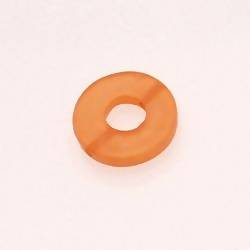 Perle en résine anneau rond Ø20mm couleur orange brillant (x 1)