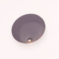 Pastille en métal Ø20mm couverte d'une résine couleur gris foncé (x 1)