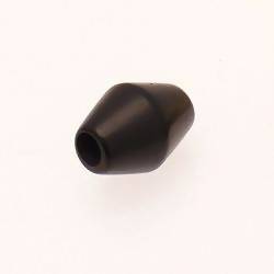 Perle résine forme toupie 17x22mm couleur noir (x 1)