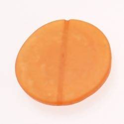 Perle en résine disque Ø40mm couleur orange brillant (x 1)