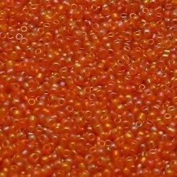 Perles de Rocaille 2mm couleur orange effet huile (x 20g)