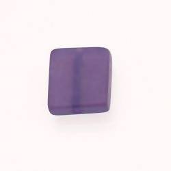 Perle en résine carré 18x18mm couleur violet mat (x 1)