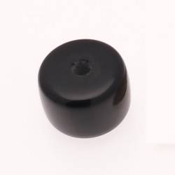 Perle en résine forme cylindre Résine Noir 25mm