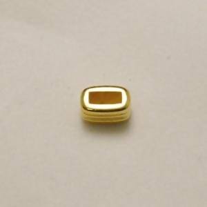 Perle passe-cuir en métal forme de bague 5mm couleur or (x 1)