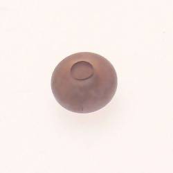 Perle résine forme donut 12x20mm couleur gris (x 1)