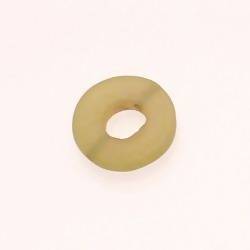 Perle en résine anneau rond Ø20mm couleur vert olive mat (x 1)