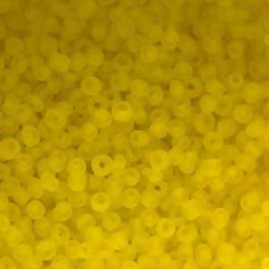 Perles de Rocaille 2mm couleur jaune vert transparent givré (x 20g)