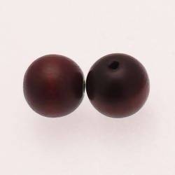 Perles en Bois rondes Ø15mm couleur Chocolat (x 2)