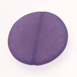 Perle en résine disque Ø40mm couleur violet mat (x 1)