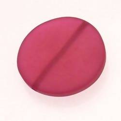Perle en résine disque Ø40mm couleur lie de vin mat (x 1)