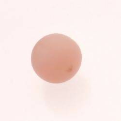 Perle ronde en résine Ø20mm couleur rose mat (x 1)