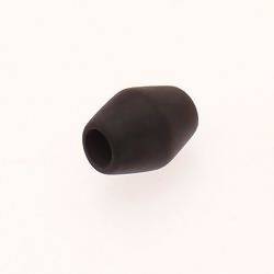 Perle résine forme toupie 17x22mm couleur noir mat (x 1)