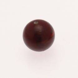 Perle ronde en verre Ø18mm couleur ambre transparent (x 1)