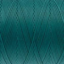 Fil polyester plat ciré 0,5mm couleur bleu canard (x 2m)