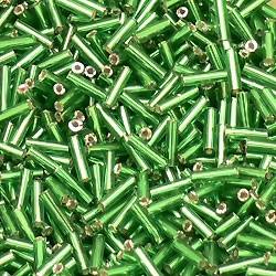 Perles de Rocaille 2mm tube brillante vert (x 20g)