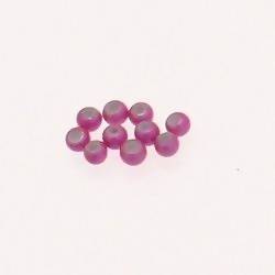 Perles magiques rondes Ø4mm couleur Rose bonbon(x 10)