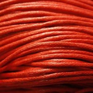 Fil coton ciré 2mm rouge (x 2m)