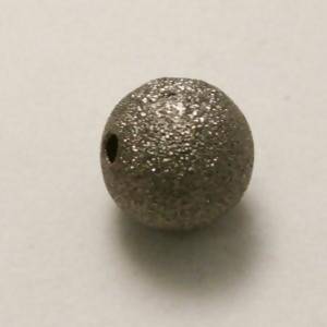 Perles en laiton strass paillette 10mm gris anthracite (x 1)
