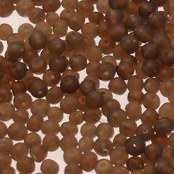 Perle ronde en verre Ø4mm couleur Marron grisé opaque (x 20g)