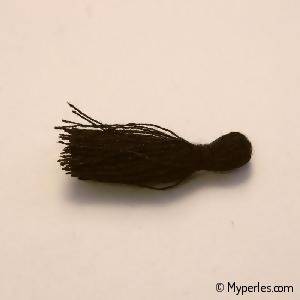 Pampille Coton 30x5mm couleur noir (x 1)