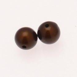 Perles magiques rondes Ø14mm couleur Marron glacé (x 2)
